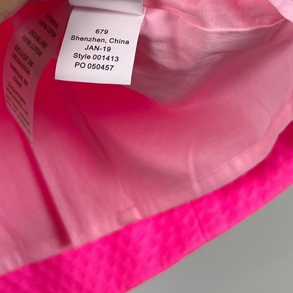 Lilly Pulitzer Kade Strapless Embroidered Mini Dress Pink/Gold (No Straps) - Picture 6 of 6